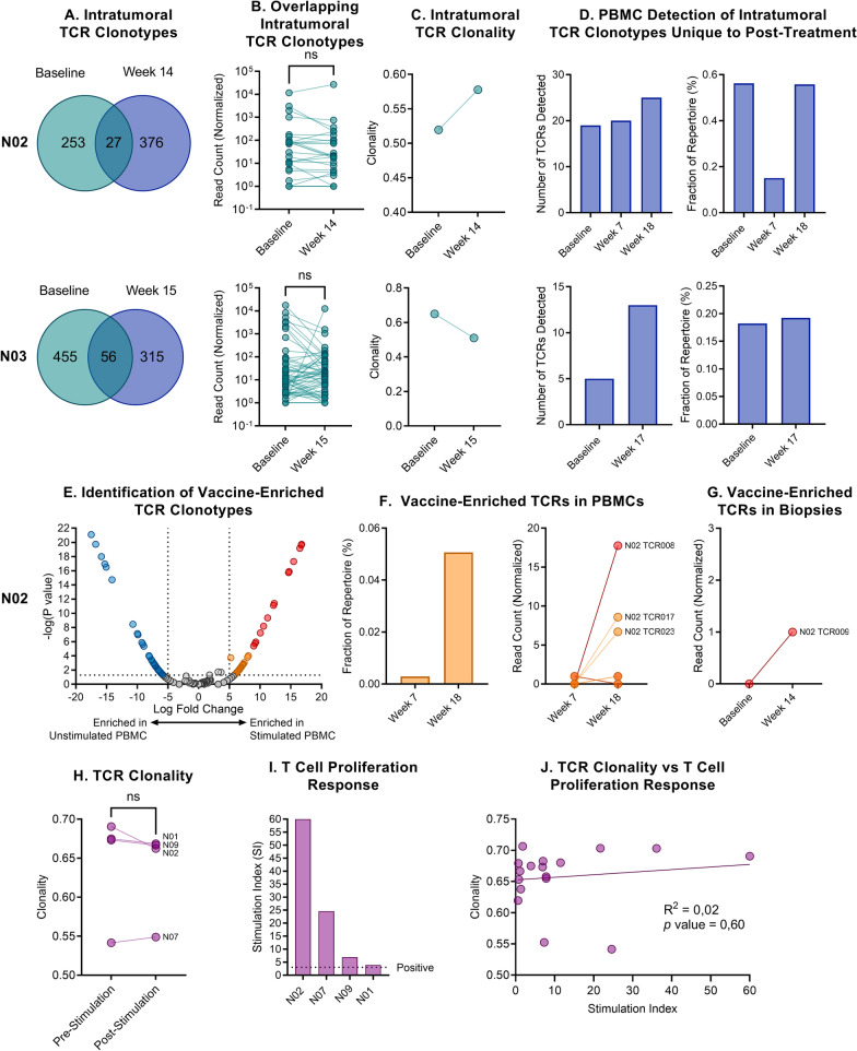 Characterization of the T cell receptor repertoire and melanoma tumor microenvironment upon combined treatment with ipilimumab and hTERT vaccination.
