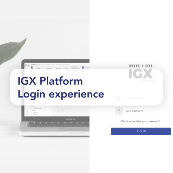 IGX Platform Login experience.